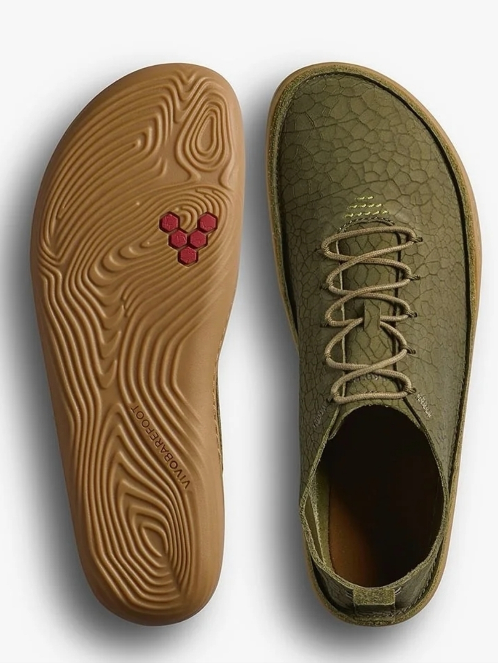 Vivo Barefoot Sensus 1 Moc Lace-up Croc Embossed Leather Wide Sneaker 46